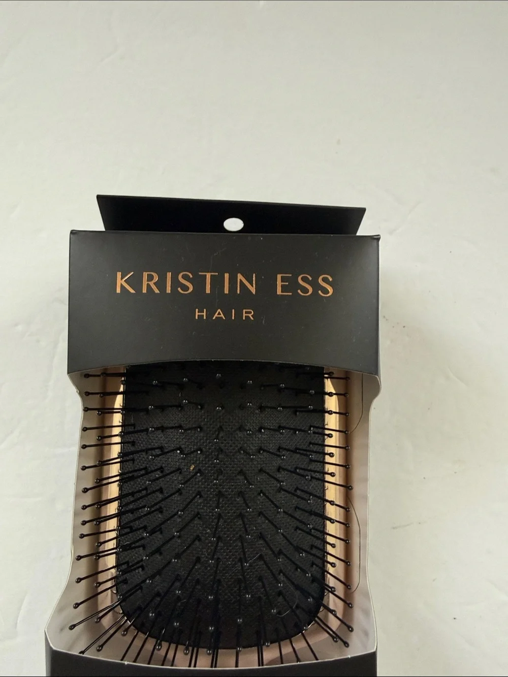Kristin Ess Rose Gold Large Paddle Brush - Black Bristles